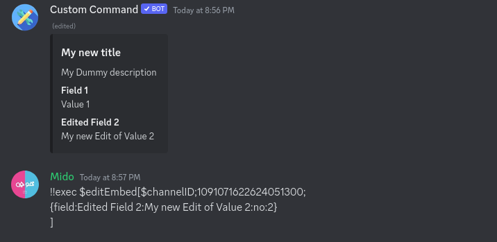 Editing Field Example